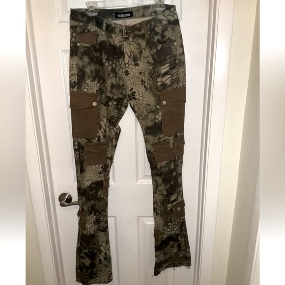 Pheelings Camo Men’s Jeans Sz 34x34 Extra Length Flared Leg - Picture 1 of 16